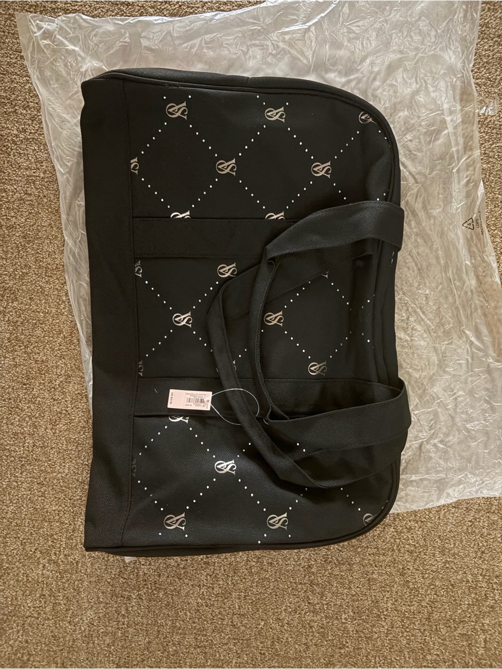 Victoria's Secret Black Tote with Logo Tag